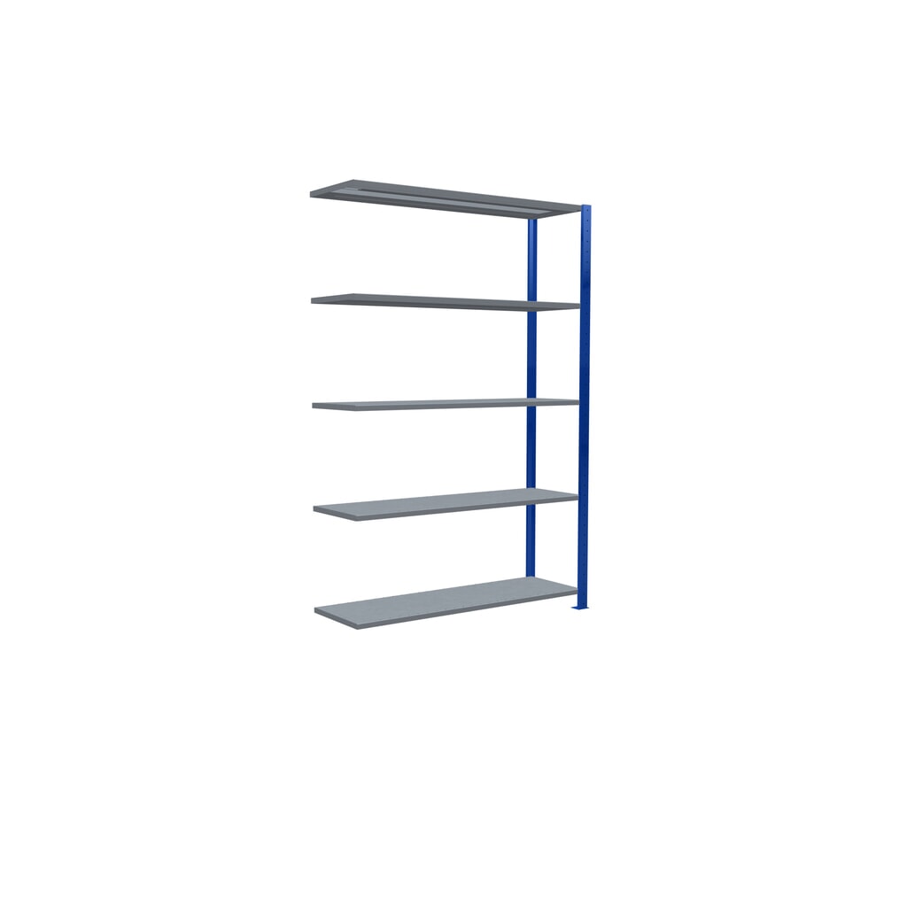 Número de imagen del producto 2: estantería SCHULTE sistema de encajado|sistema de ensamblajes, módulo adicional, carga de estantería de cargas pequeñas 150 kg, azul genciana galvanizado, alto H x An x F 2.000 x 1.300 x 400 mm