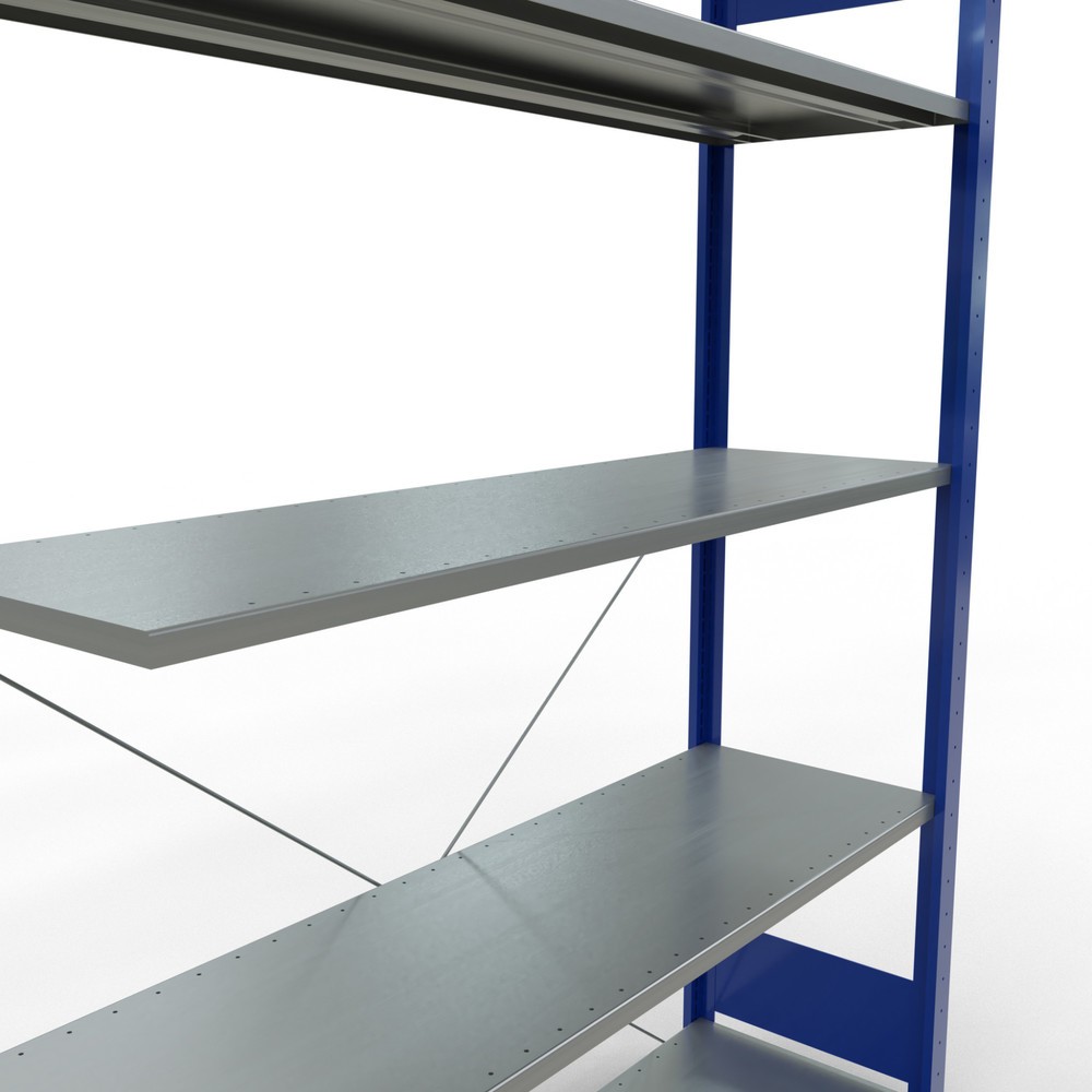 Número de imagen del producto 5: estantería SCHULTE sistema de encajado|sistema de ensamblajes, módulo adicional, carga de estantería de cargas pequeñas 150 kg, azul genciana galvanizado, alto H x An x F 2.000 x 1.300 x 400 mm