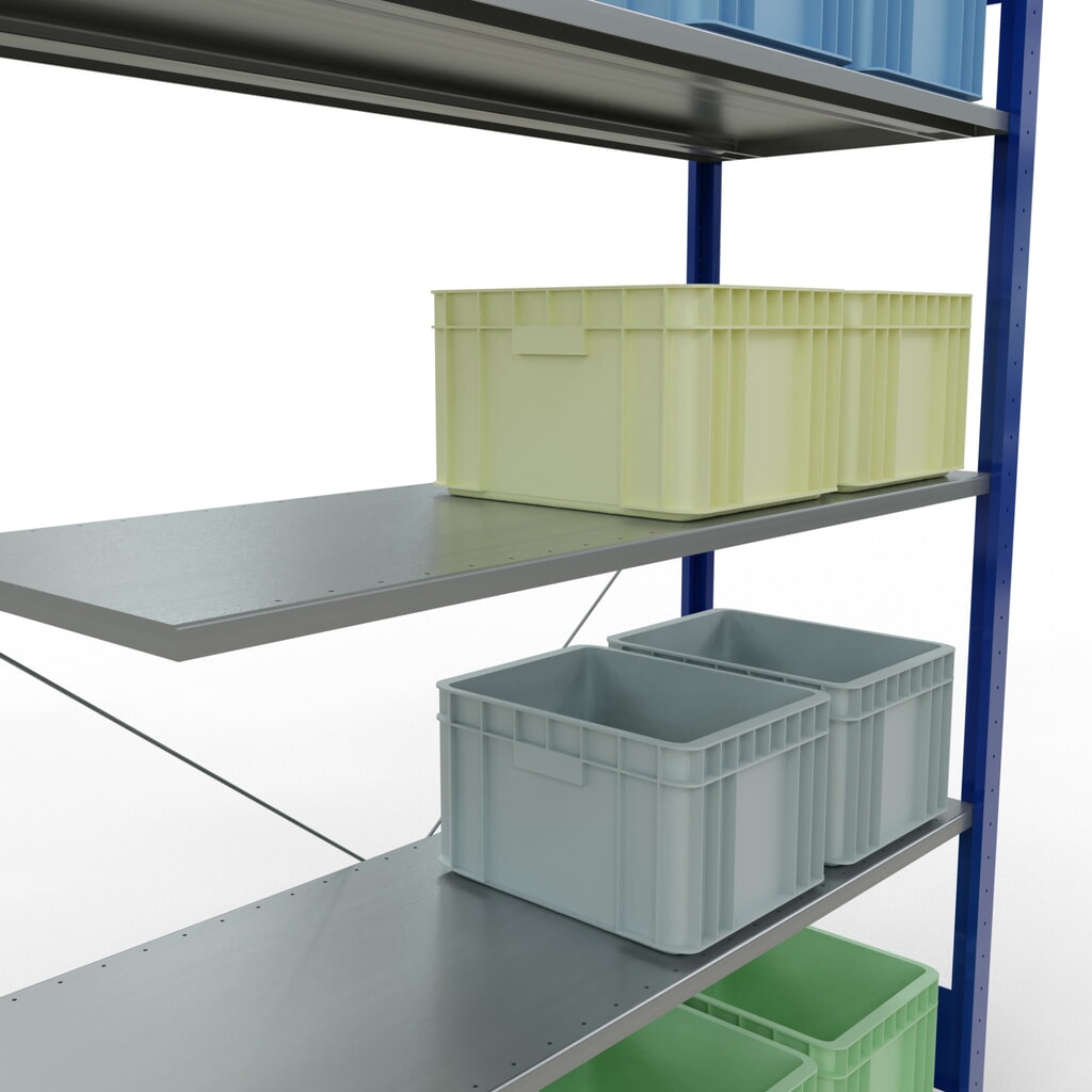 estantería SCHULTE sistema de encajado|sistema de ensamblajes, módulo adicional, carga del estantería de cargas pequeñas 150 kg, azul genciana galvanizado, alto H x An x F 2.000 x 1.300 x 500 mm Número de imagen del producto 4: estantería SCHULTE sistema de encajado|sistema de ensamblajes, módulo adicional, carga del estantería de cargas pequeñas 150 kg, azul genciana galvanizado, alto H x An x F 2.000 x 1.300 x 500 mm