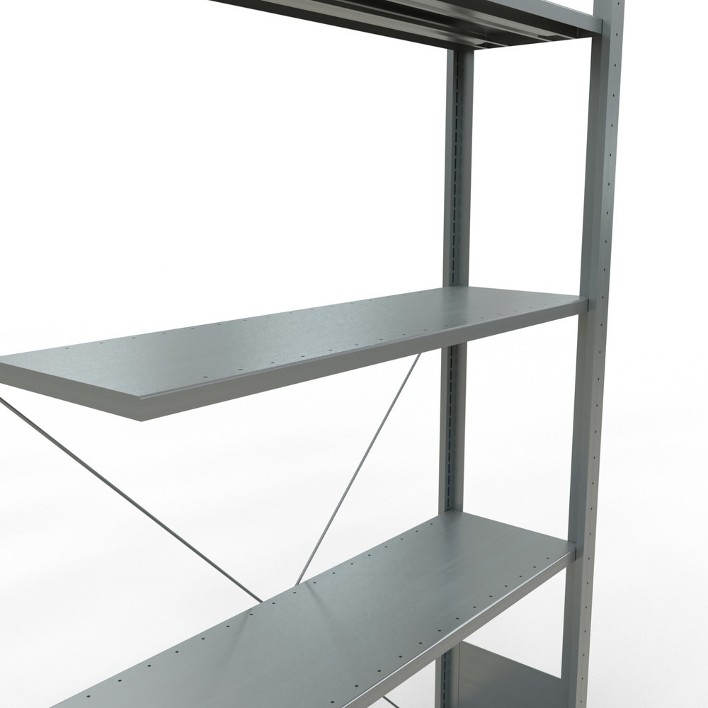 Número de imagen del producto 2: Estantería de cargas pequeñas SCHULTE con sistema de encajado, módulo adicional, carga por estante de 150 kg, galvanizada, Al x An x F 2.000 x 1.000 x 300 mm