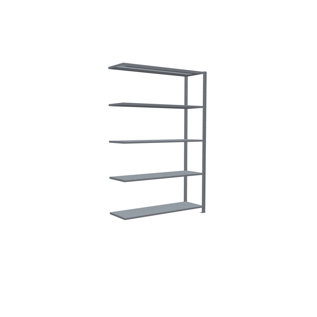 Número de imagen del producto 2: Estantería de cargas pequeñas SCHULTE con sistema de encajado, módulo adicional, carga por estante de 150 kg, galvanizada, Al x An x F 2.000 x 1.300 x 400 mm