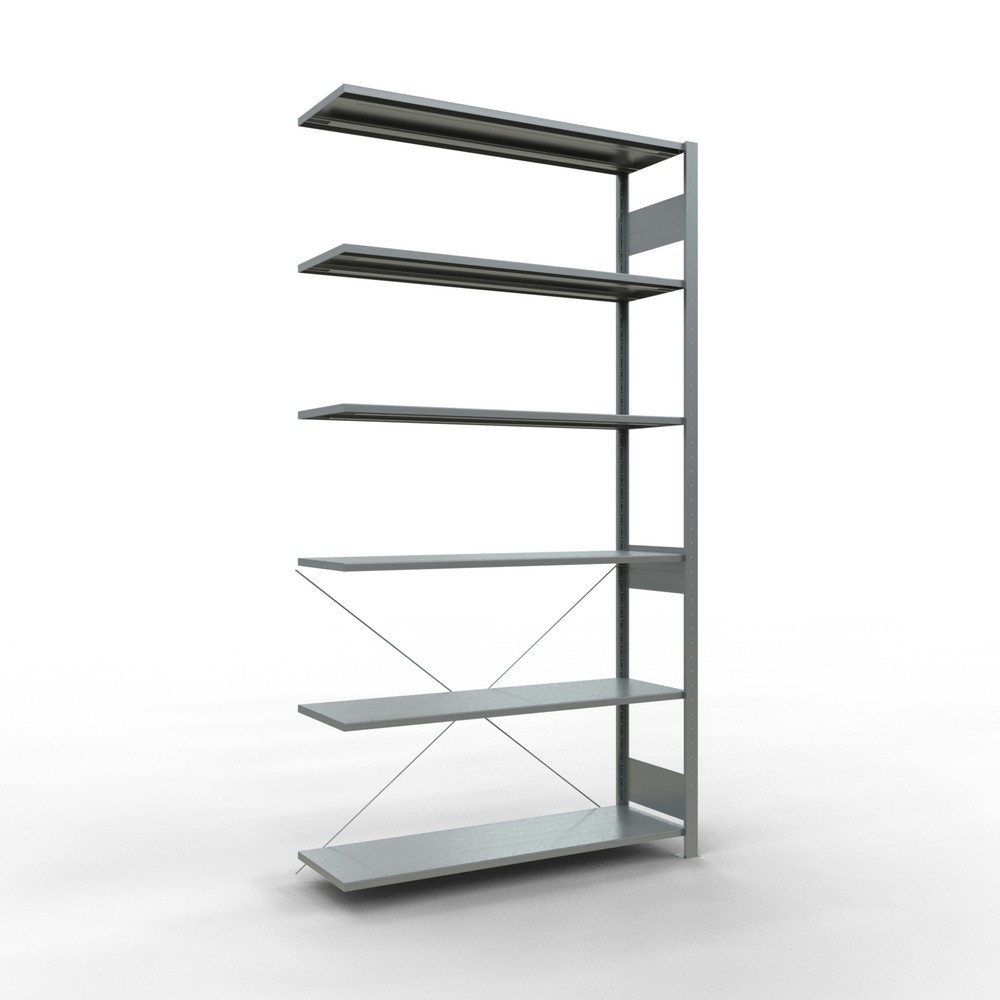 Imagen del producto: estantería SCHULTE sistema de encajado|sistema de ensamblajes módulo adicional carga estantería de cargas pequeñas 150 kg galvanizado alto H x An x F 2.500 x 1.300 x 400 mm