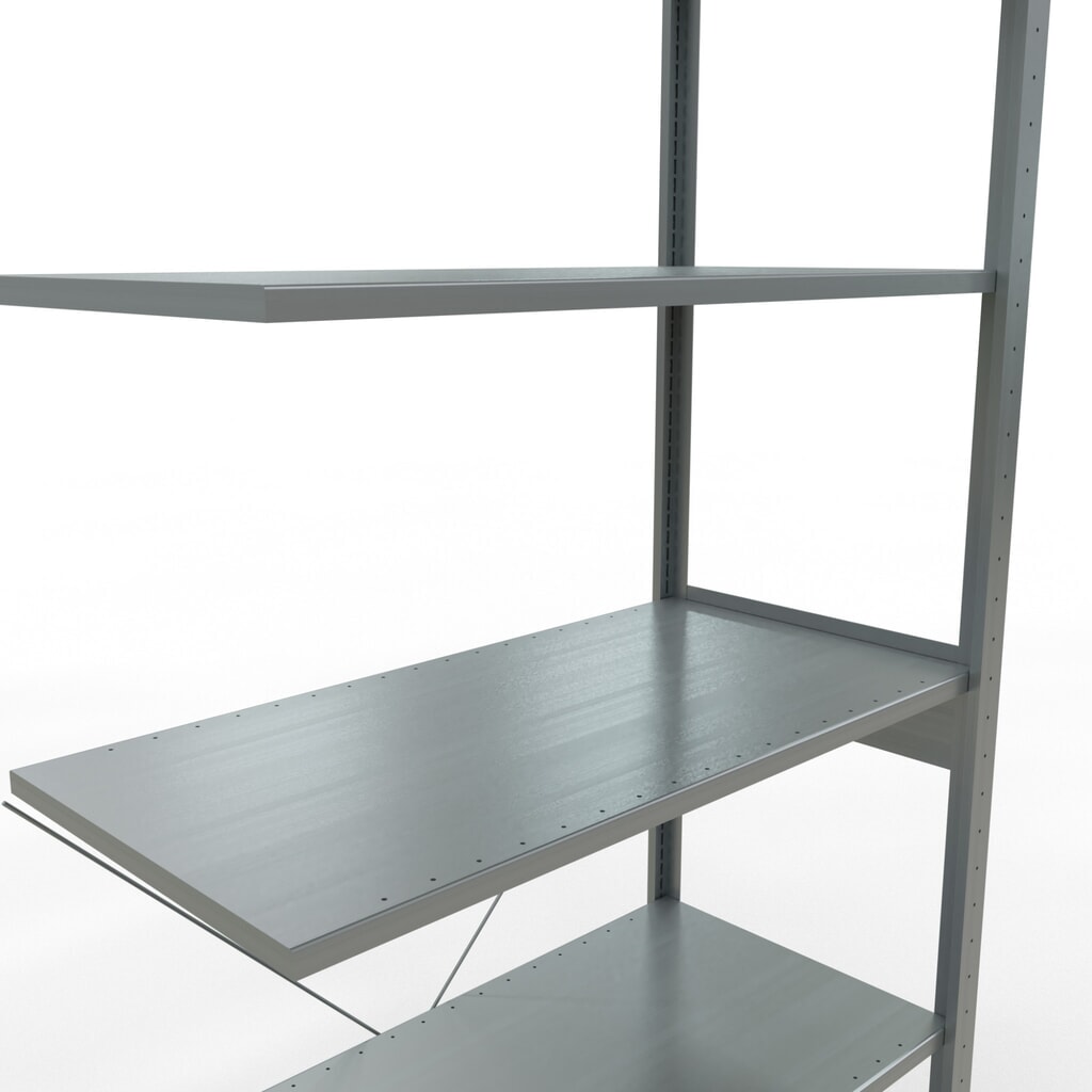 Estantería de cargas pequeñas SCHULTE con sistema de encajado, módulo adicional, carga por estante de 150 kg, galvanizada, Al x An x F 2.500 x 1.000 x 500 mm Número de imagen del producto 5: Estantería de cargas pequeñas SCHULTE con sistema de encajado, módulo adicional, carga por estante de 150 kg, galvanizada, Al x An x F 2.500 x 1.000 x 500 mm