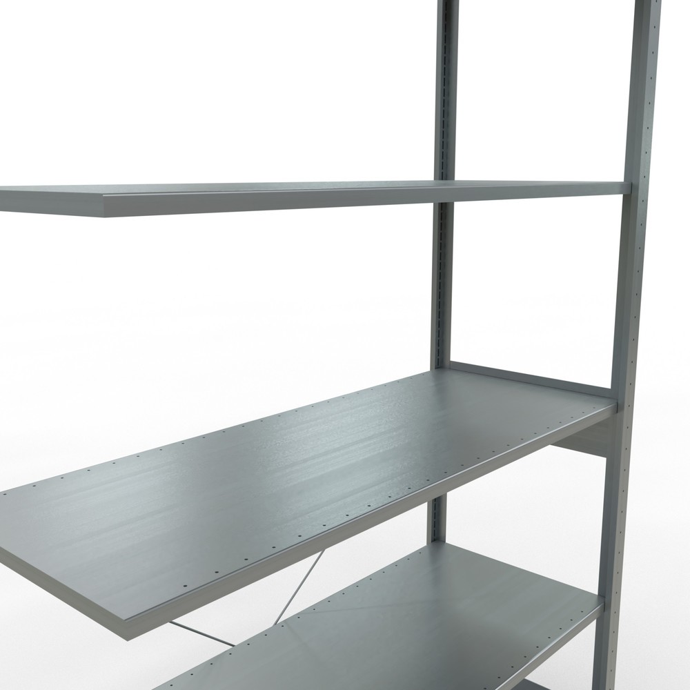 Número de imagen del producto 5: Estantería de cargas pequeñas SCHULTE con sistema de encajado, módulo adicional, carga por estante de 150 kg, galvanizada, Al x An x F 2.500 x 1.300 x 500 mm