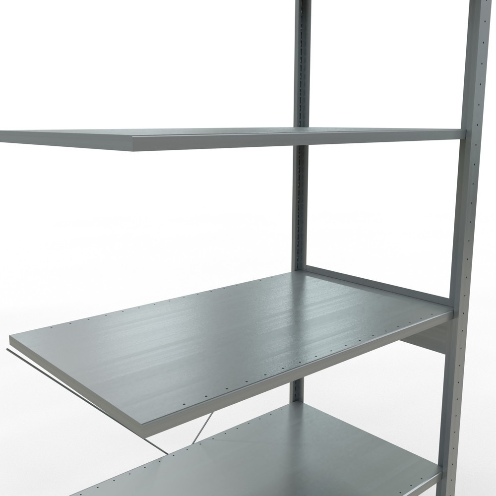Número de imagen del producto 5: Estantería de cargas pequeñas SCHULTE con sistema de encajado, módulo adicional, carga por estante de 150 kg, galvanizada, Al x An x F 2.500 x 1.000 x 600 mm