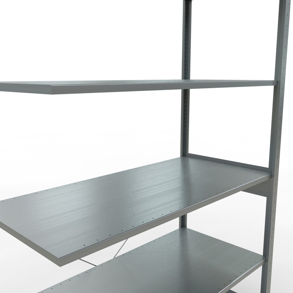 Número de imagen del producto 5: Estantería de cargas pequeñas SCHULTE con sistema de encajado, módulo adicional, carga por estante de 150 kg, galvanizada, Al x An x F 2.500 x 1.300 x 600 mm
