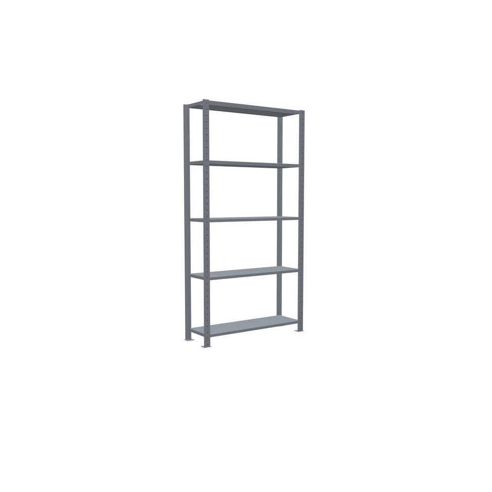 Número de imagen del producto 5: Estantería de cargas pequeñas SCHULTE galvanizada con 5 estantes de chapa de acero, carga por estante 150 kg, HxAxF 2.000 x 1.060 x 336 mm