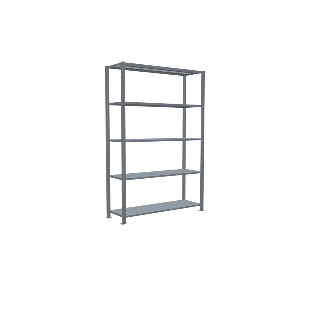 Número de imagen del producto 2: Estantería de cargas pequeñas SCHULTE galvanizada con 5 estantes de chapa de acero, carga por estante 150 kg, HxAxF 2.000 x 1.360 x 436 mm
