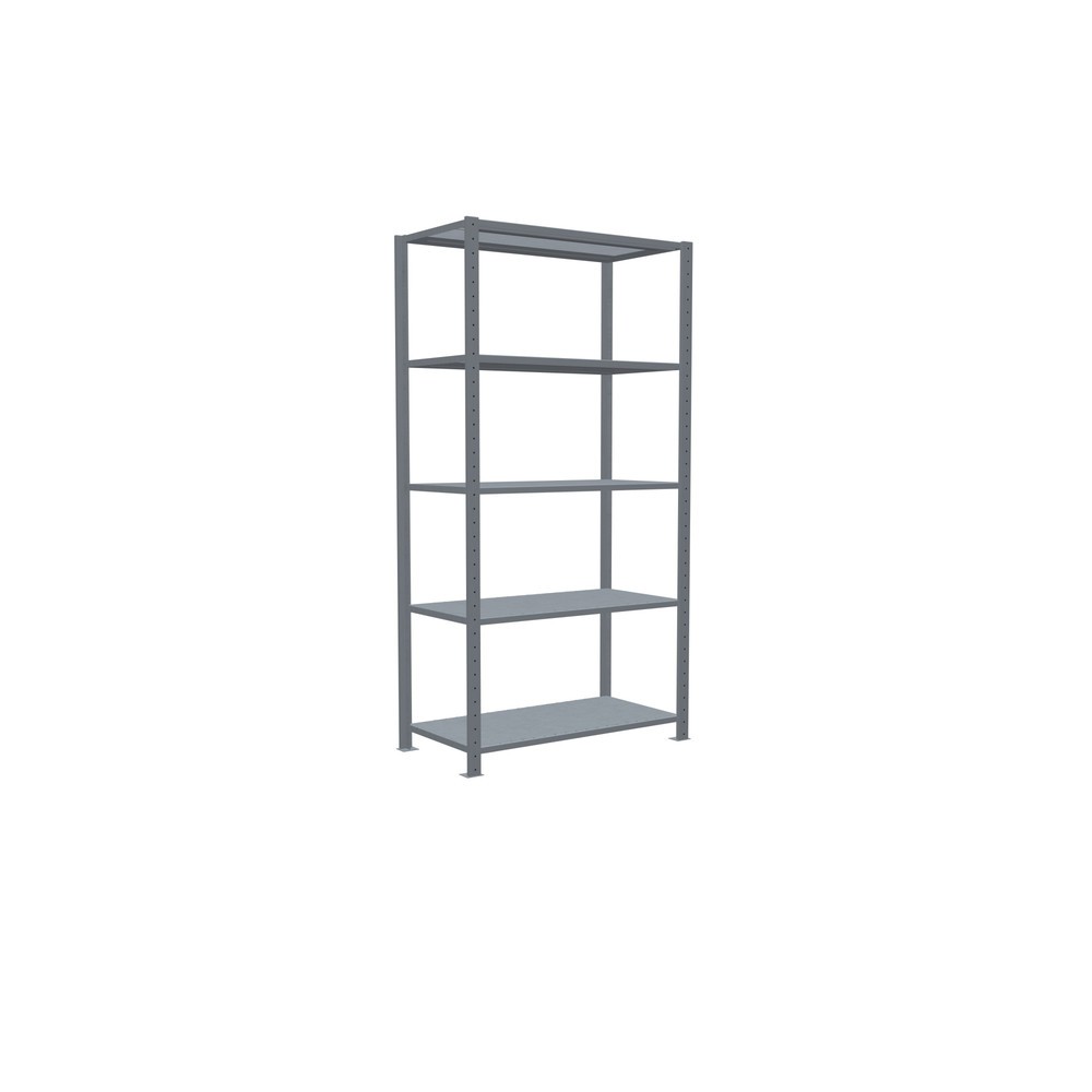 Número de imagen del producto 2: Estantería de cargas pequeñas SCHULTE galvanizada con 5 estantes de chapa de acero, carga por estante 150 kg, HxAxF 2.000 x 1.060 x 536 mm