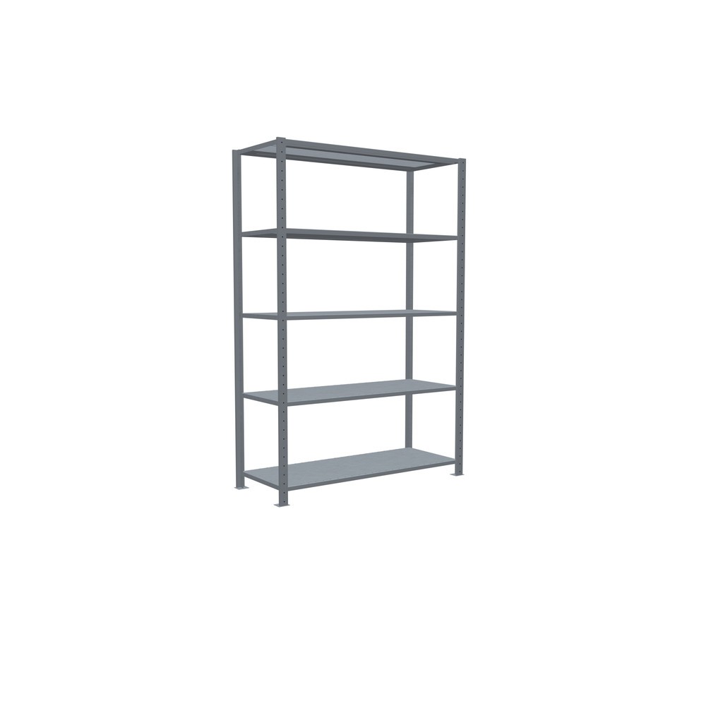 Número de imagen del producto 2: Estantería de cargas pequeñas SCHULTE galvanizada con 5 estantes de chapa de acero, carga por estante 150 kg, HxAxF 2.000 x 1.360 x 536 mm