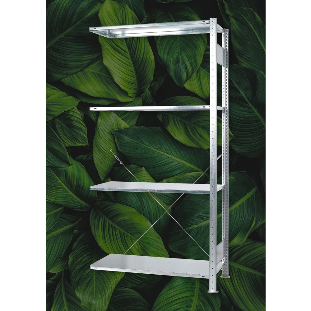 Número de imagen del producto 3: Estantería de cargas pequeñas SCHULTE Green, montaje encajado, módulo adicional, carga por estante: 150 kg, galvanizada, Al x An x P: 2.000 x 1.000 x 600 mm