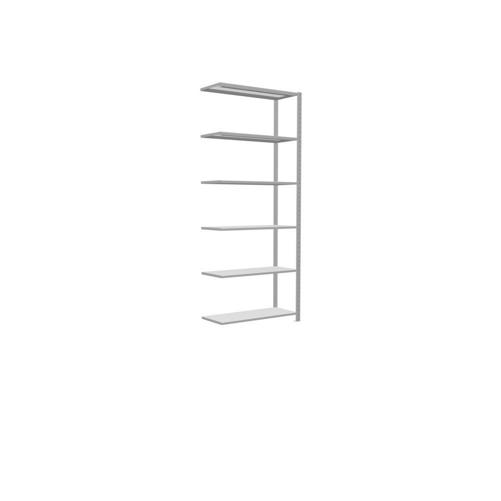 Número de imagen del producto 2: Estantería de cargas pequeñas SCHULTE, módulo adicional, carga por estante 150 kg, gris luminoso, H x An x Fo 2.500 x 1.000 x 400 mm