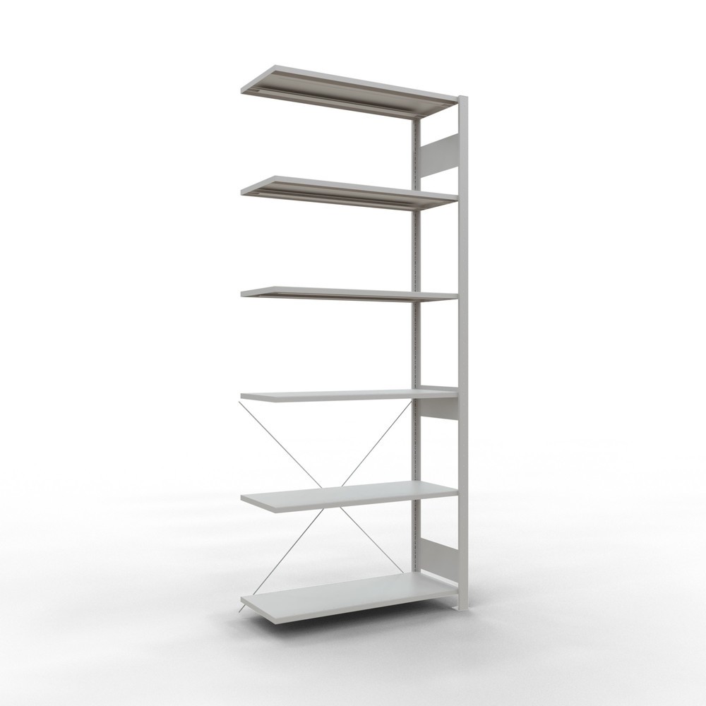 Imagen del producto: Estantería de cargas pequeñas SCHULTE, módulo adicional, carga por estante 150 kg, gris luminoso, H x An x Fo 2.500 x 1.000 x 400 mm