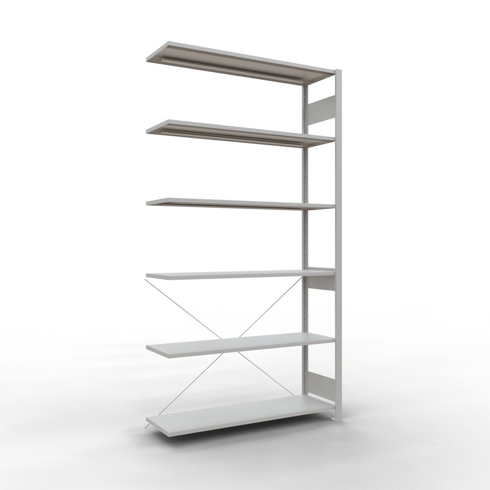 Imagen del producto: Estantería de cargas pequeñas SCHULTE, módulo adicional, carga por estante 150 kg, gris luminoso, H x An x Fo 2.500 x 1.300 x 400 mm