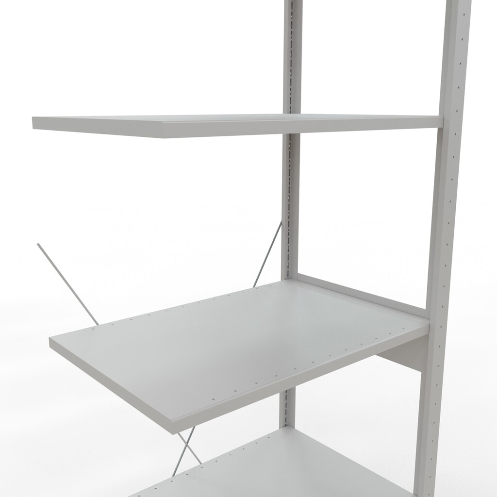 Estantería de cargas pequeñas SCHULTE, módulo adicional, carga por estante 150 kg, gris luminoso, H x An x Fo 2.500 x 750 x 500 mm Número de imagen del producto 5: Estantería de cargas pequeñas SCHULTE, módulo adicional, carga por estante 150 kg, gris luminoso, H x An x Fo 2.500 x 750 x 500 mm