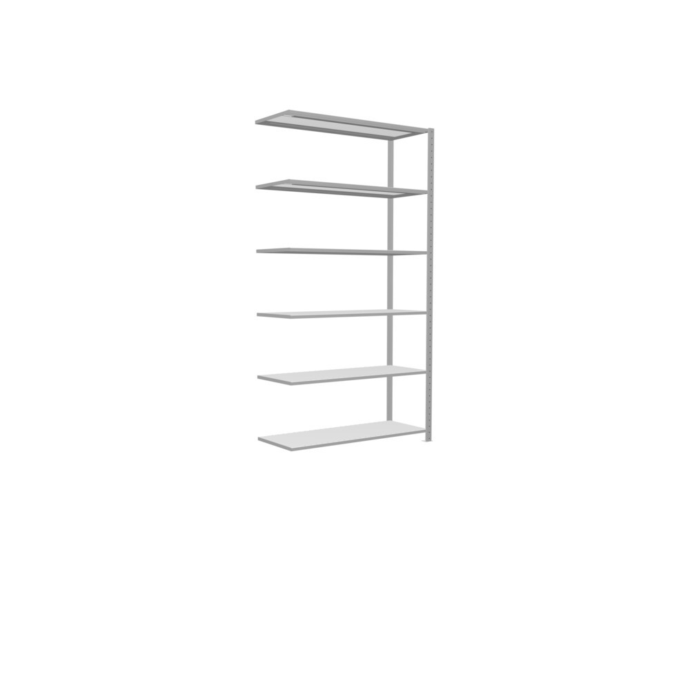 Número de imagen del producto 2: Estantería de cargas pequeñas SCHULTE, módulo adicional, carga por estante 150 kg, gris luminoso, H x An x Fo 2.500 x 1.300 x 500 mm