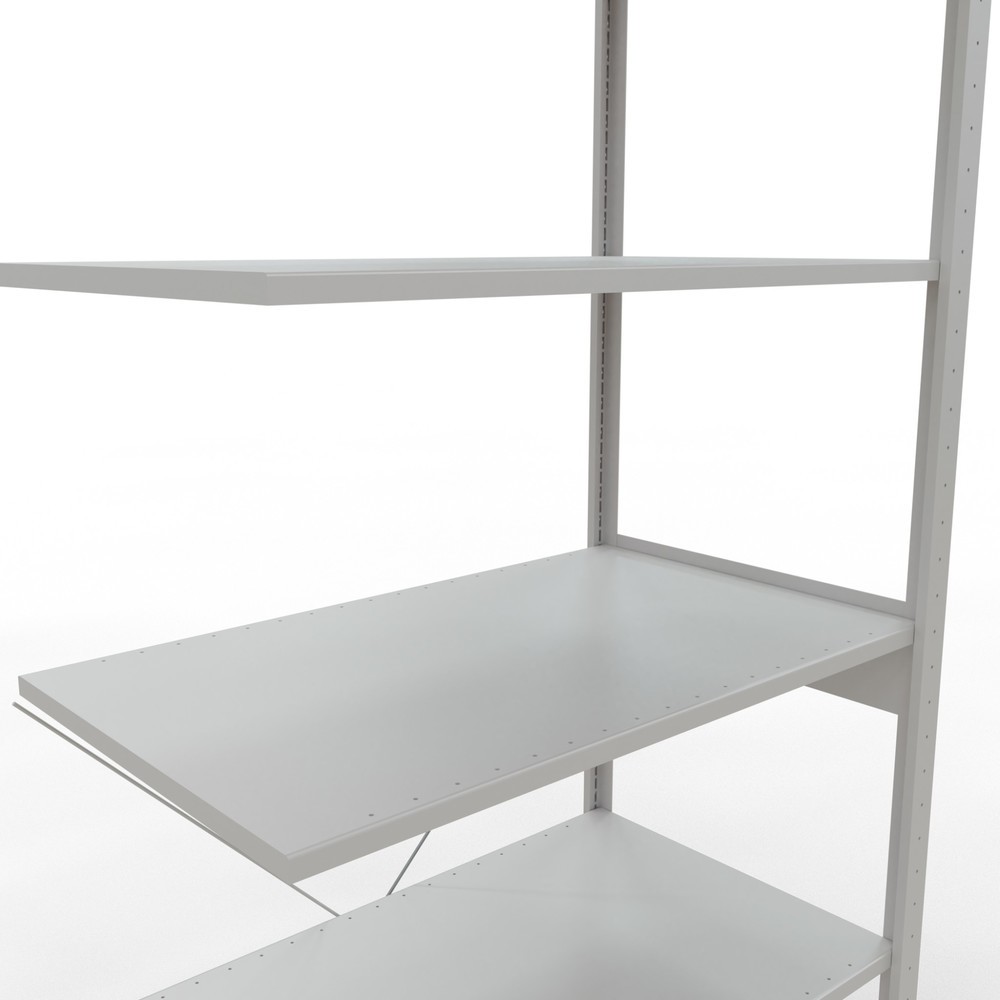 Número de imagen del producto 5: Estantería de cargas pequeñas SCHULTE, módulo adicional, carga por estante 150 kg, gris luminoso, H x An x Fo 2.500 x 1.000 x 600 mm