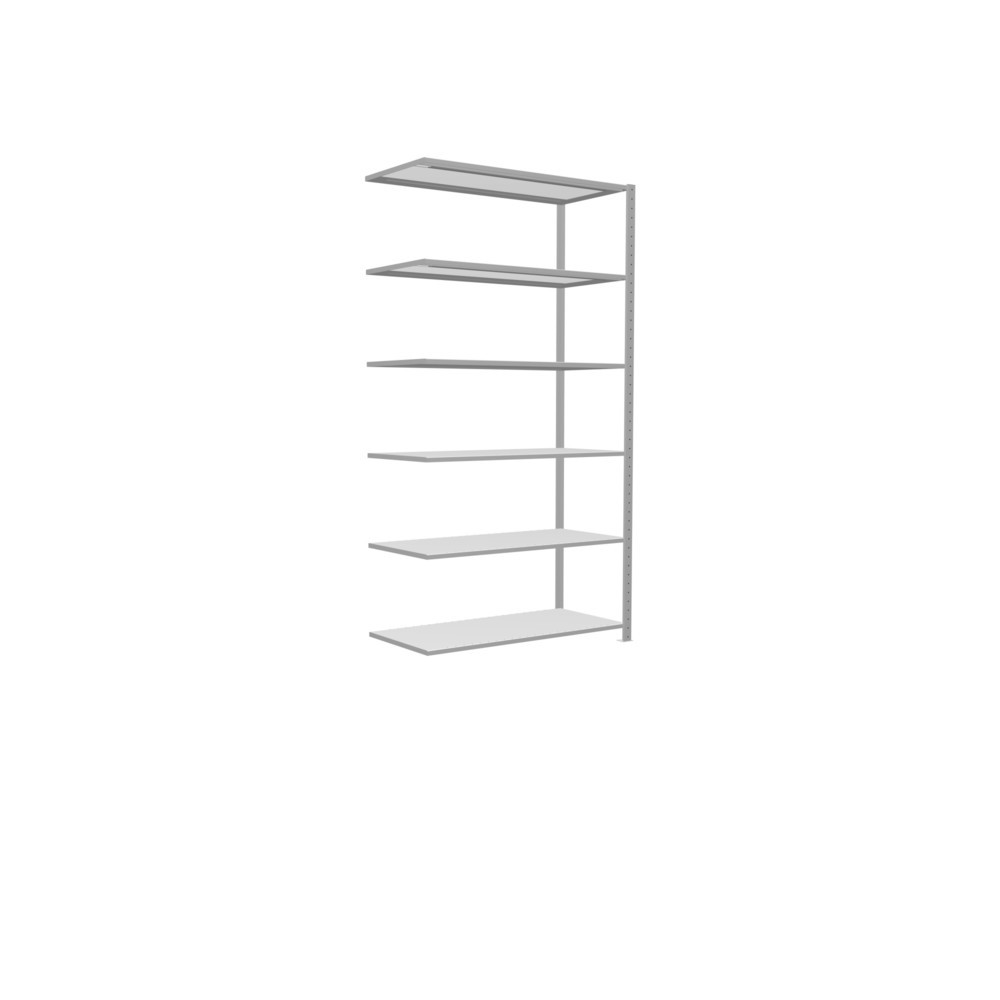 Número de imagen del producto 2: Estantería de cargas pequeñas SCHULTE, módulo adicional, carga por estante 150 kg, gris luminoso, H x An x Fo 2.500 x 1.300 x 600 mm