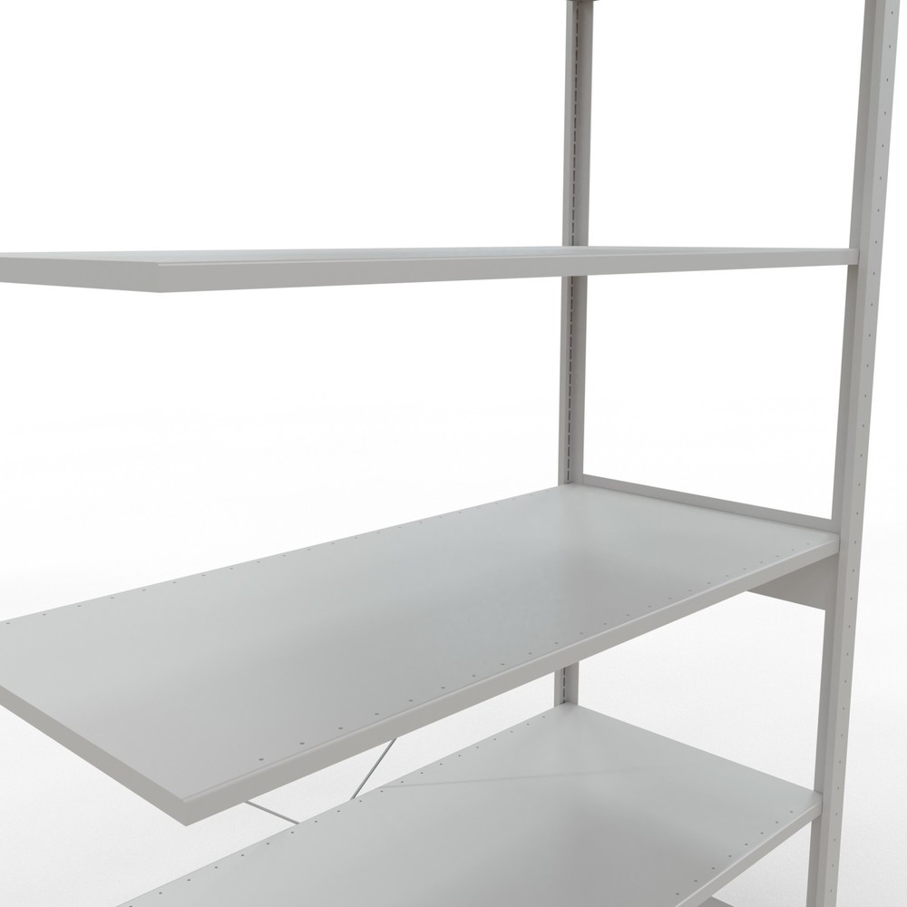 Número de imagen del producto 5: Estantería de cargas pequeñas SCHULTE, módulo adicional, carga por estante 150 kg, gris luminoso, H x An x Fo 2.500 x 1.300 x 600 mm