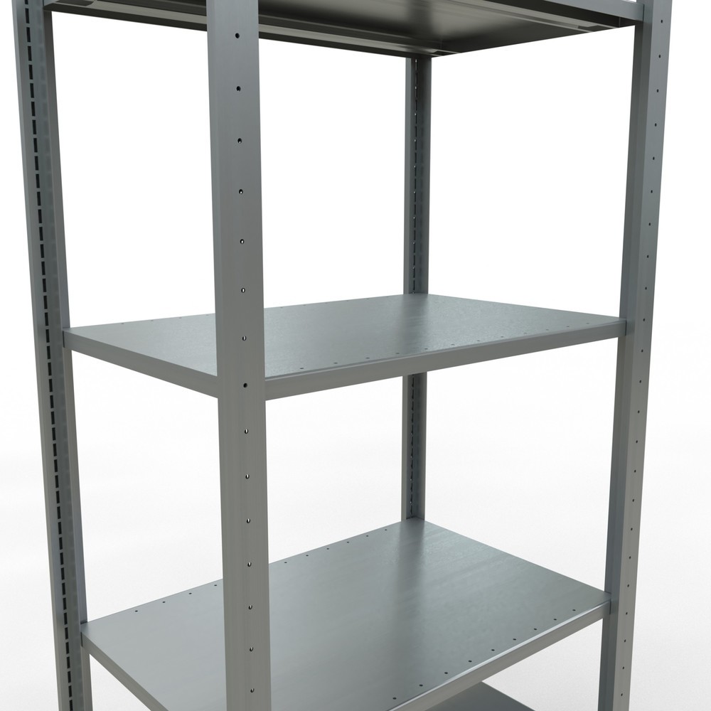 Número de imagen del producto 4: Estantería de cargas pequeñas SCHULTE galvanizada con 5 estantes de chapa de acero, carga por estante 150 kg, HxAxF 2.000 x 810 x 536 mm