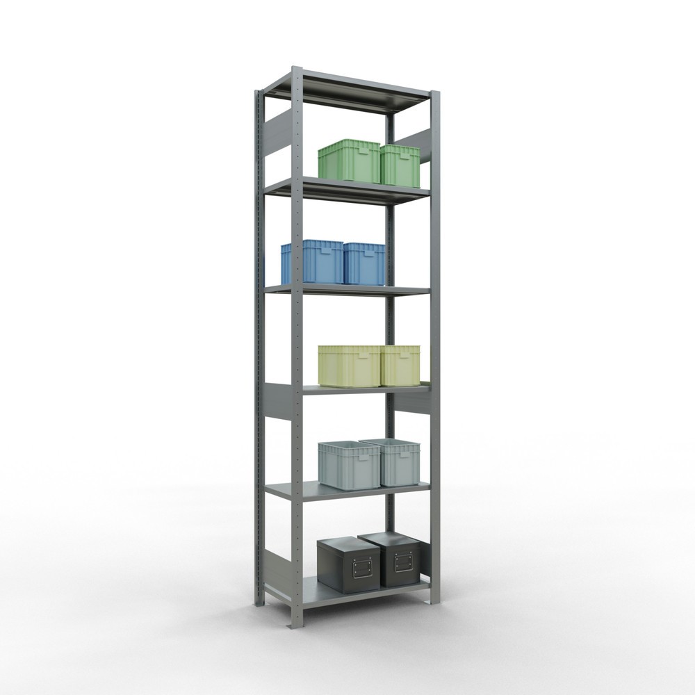Número de imagen del producto 2: Estantería de cargas pequeñas SCHULTE galvanizada, carga por estante 150 kg, HxAxF 2.500 x 810 x 436 mm