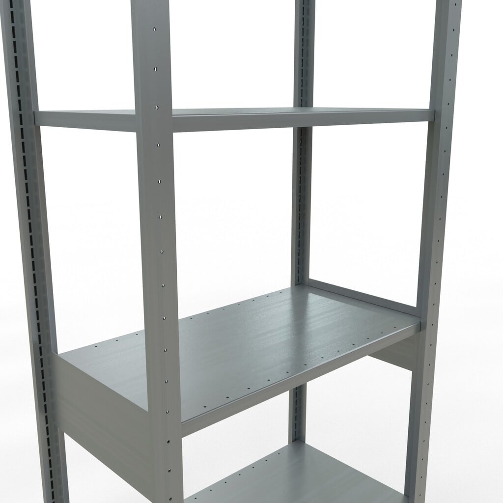 Estantería de cargas pequeñas SCHULTE galvanizada, carga por estante 150 kg, HxAxF 2.500 x 810 x 436 mm Número de imagen del producto 4: Estantería de cargas pequeñas SCHULTE galvanizada, carga por estante 150 kg, HxAxF 2.500 x 810 x 436 mm