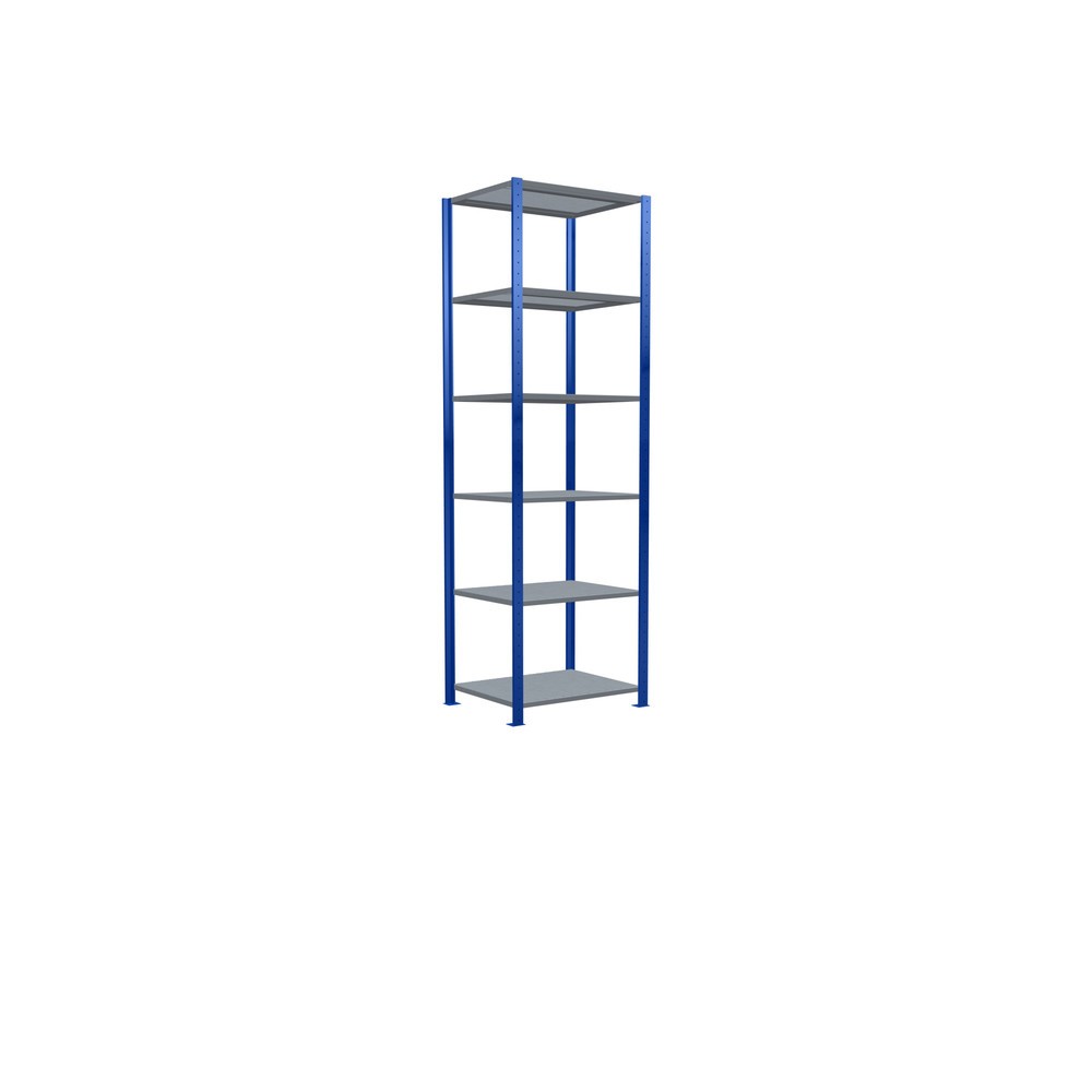 Número de imagen del producto 2: Estantería de cargas pequeñas SCHULTE azul genciana/galvanizada, carga por estante 150 kg, HxAxF 2.500 x 810 x 636 mm