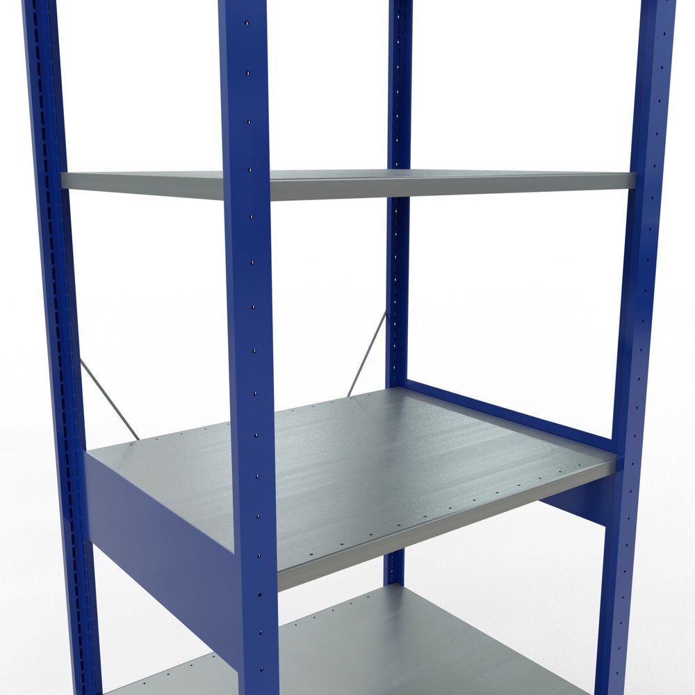 Número de imagen del producto 5: Estantería de cargas pequeñas SCHULTE azul genciana/galvanizada, carga por estante 150 kg, HxAxF 2.500 x 810 x 636 mm