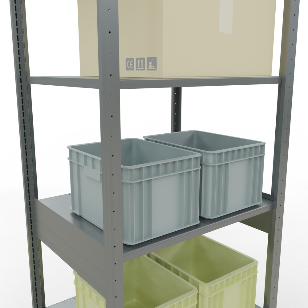 Número de imagen del producto 3: Estantería de cargas pequeñas SCHULTE galvanizada, carga por estante 150 kg, HxAxF 2.500 x 810 x 636 mm