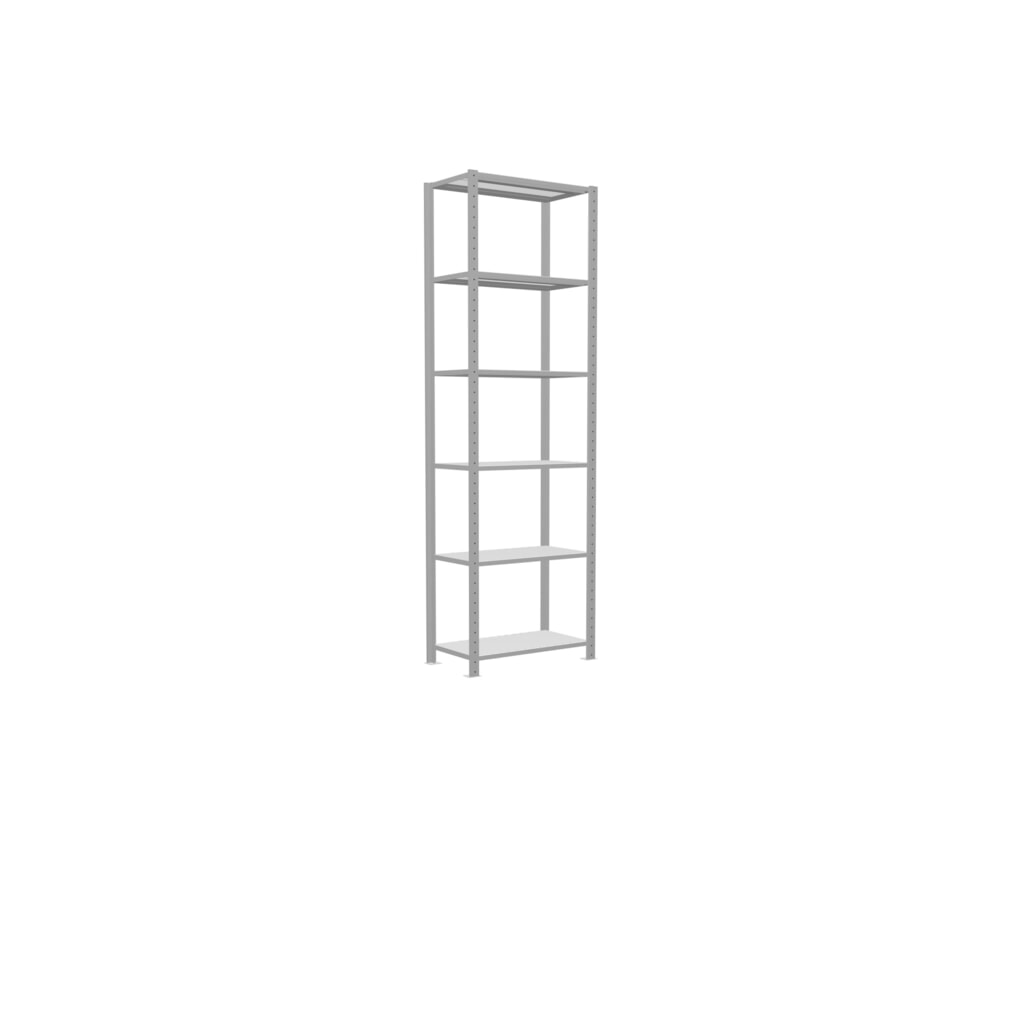 Número de imagen del producto 2: Estantería de cargas pequeñas SCHULTE gris claro, carga por estante 150 kg, HxAxF 2.500 x 810 x 436 mm