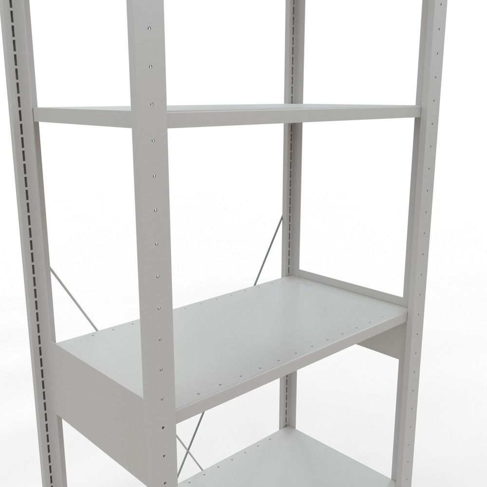 Número de imagen del producto 5: Estantería de cargas pequeñas SCHULTE gris claro, carga por estante 150 kg, HxAxF 2.500 x 810 x 436 mm