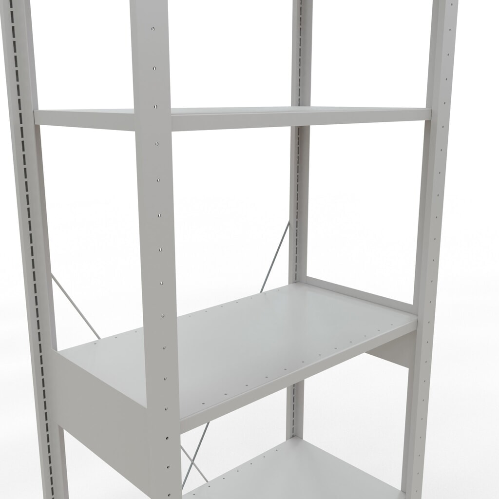 Estantería de cargas pequeñas SCHULTE gris claro, carga por estante 150 kg, HxAxF 2.500 x 810 x 436 mm Número de imagen del producto 5: Estantería de cargas pequeñas SCHULTE gris claro, carga por estante 150 kg, HxAxF 2.500 x 810 x 436 mm