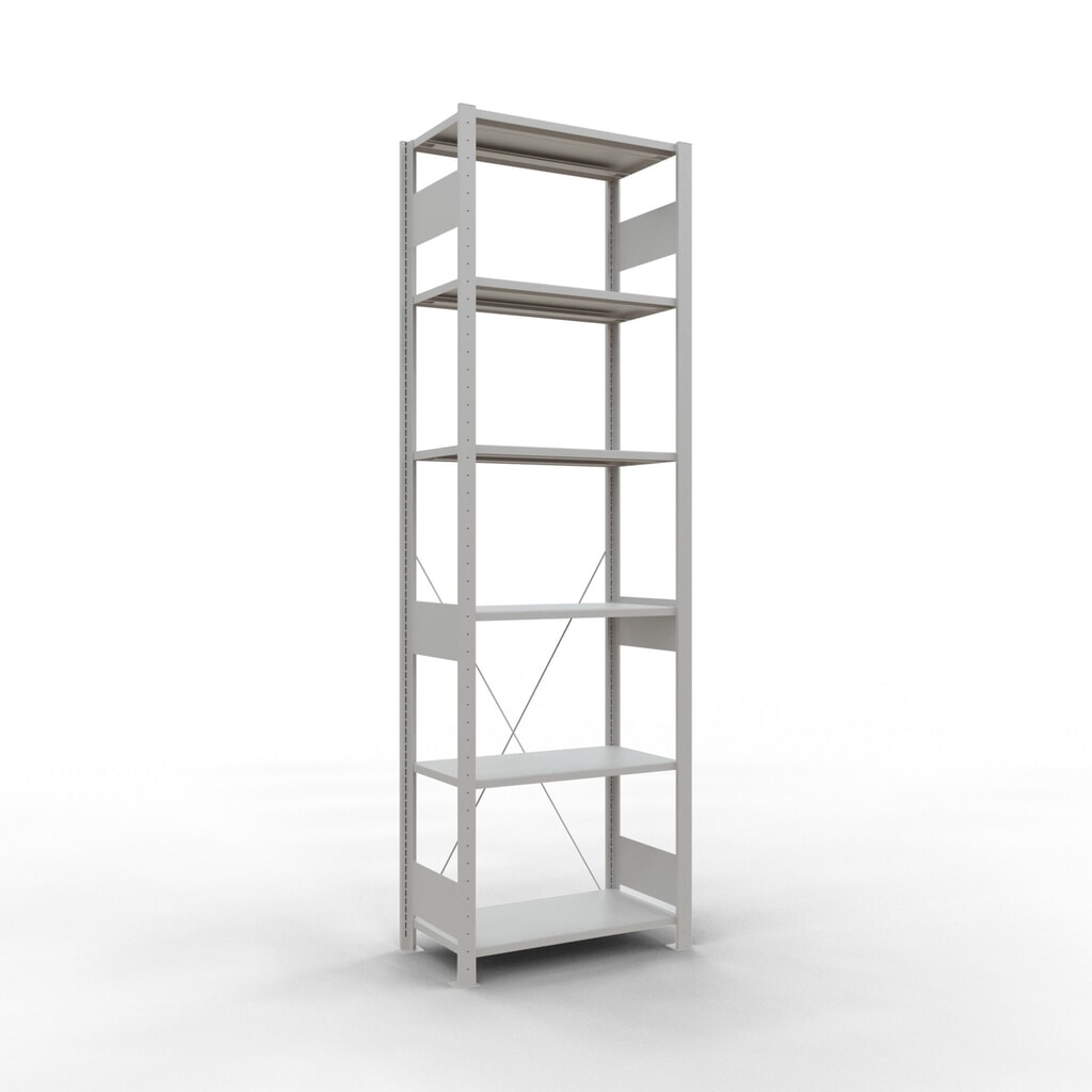 Imagen del producto: Estantería de cargas pequeñas SCHULTE gris claro, carga por estante 150 kg, HxAxF 2.500 x 810 x 436 mm