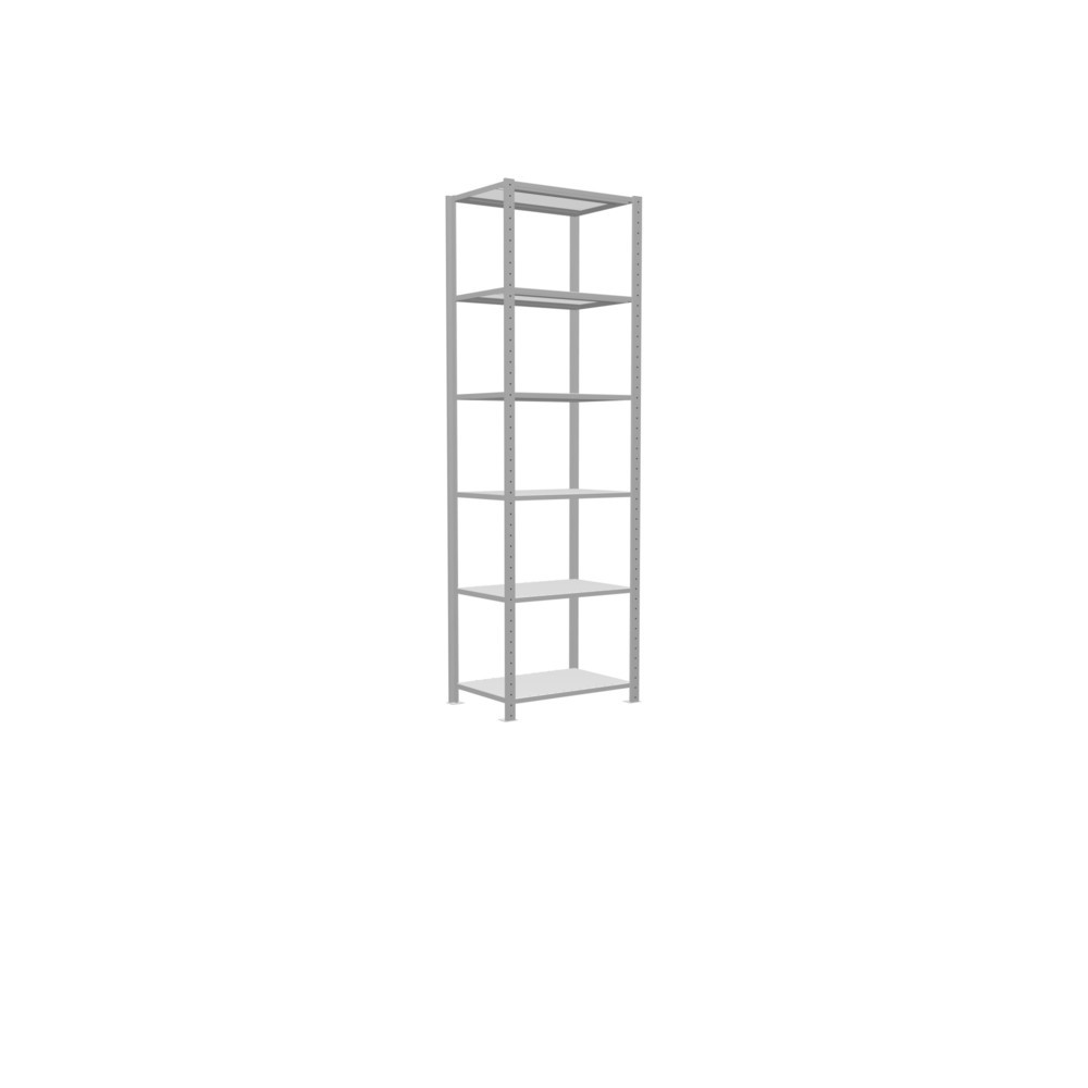 Número de imagen del producto 2: Estantería de cargas pequeñas SCHULTE gris claro, carga por estante 150 kg, HxAxF 2.500 x 810 x 536 mm