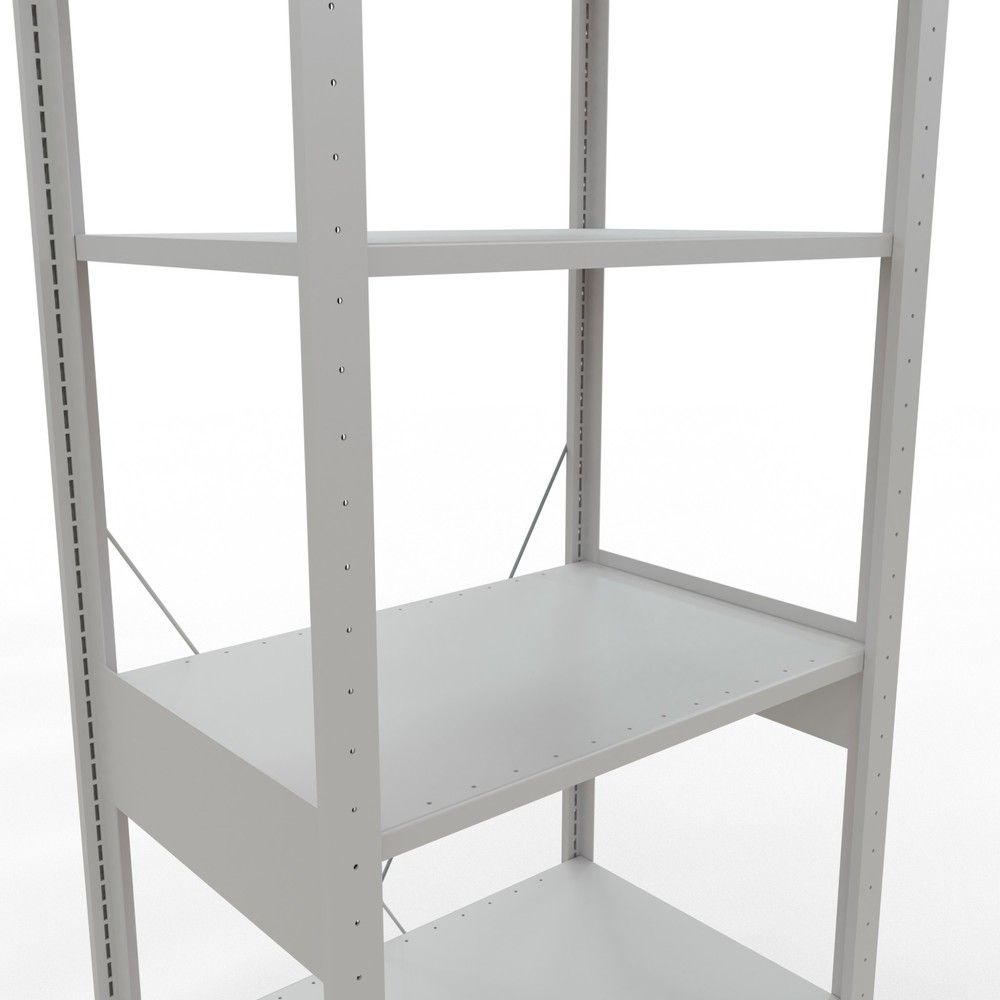 Número de imagen del producto 5: Estantería de cargas pequeñas SCHULTE gris claro, carga por estante 150 kg, HxAxF 2.500 x 810 x 536 mm