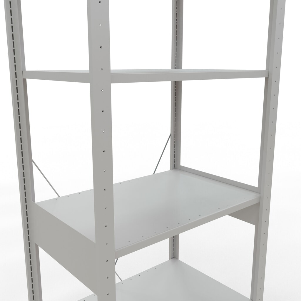 Estantería de cargas pequeñas SCHULTE gris claro, carga por estante 150 kg, HxAxF 2.500 x 810 x 536 mm Número de imagen del producto 5: Estantería de cargas pequeñas SCHULTE gris claro, carga por estante 150 kg, HxAxF 2.500 x 810 x 536 mm