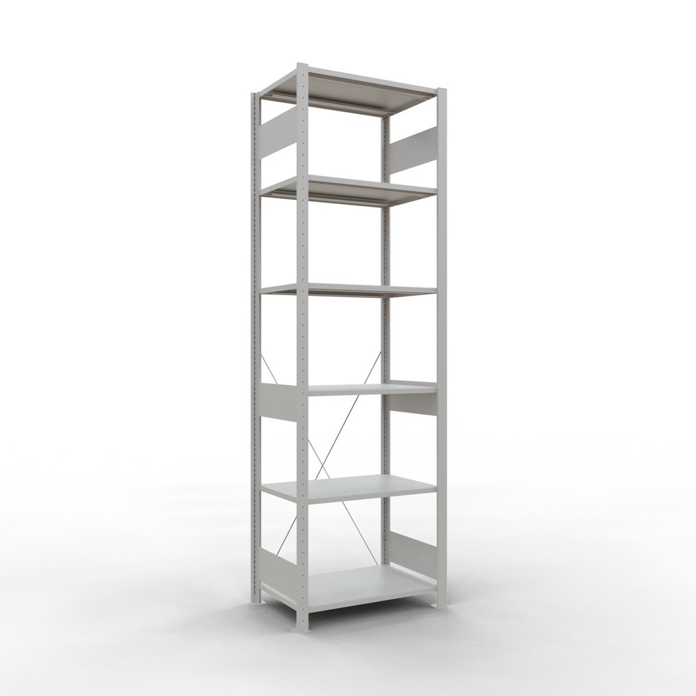 Número de imagen del producto 1: Estantería de cargas pequeñas SCHULTE gris claro, carga por estante 150 kg, HxAxF 2.500 x 810 x 536 mm