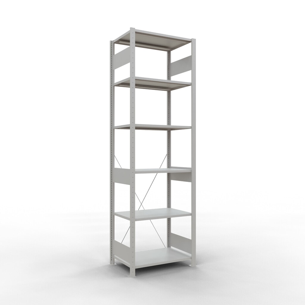 Imagen del producto: Estantería de cargas pequeñas SCHULTE gris claro, carga por estante 150 kg, HxAxF 2.500 x 810 x 536 mm