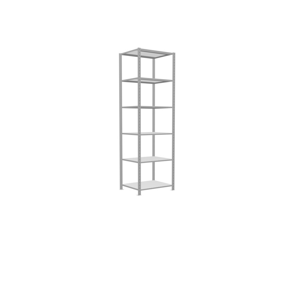 Número de imagen del producto 2: Estantería de cargas pequeñas SCHULTE gris claro, carga por estante 150 kg, HxAxF 2.500 x 810 x 636 mm