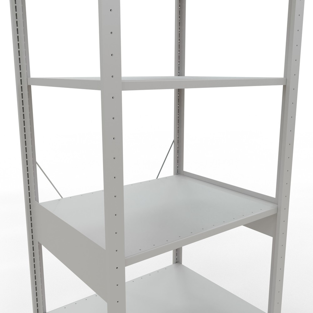 Número de imagen del producto 5: Estantería de cargas pequeñas SCHULTE gris claro, carga por estante 150 kg, HxAxF 2.500 x 810 x 636 mm