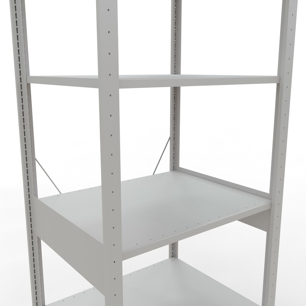 Número de imagen del producto 5: Estantería de cargas pequeñas SCHULTE gris claro, carga por estante 150 kg, HxAxF 2.500 x 810 x 636 mm