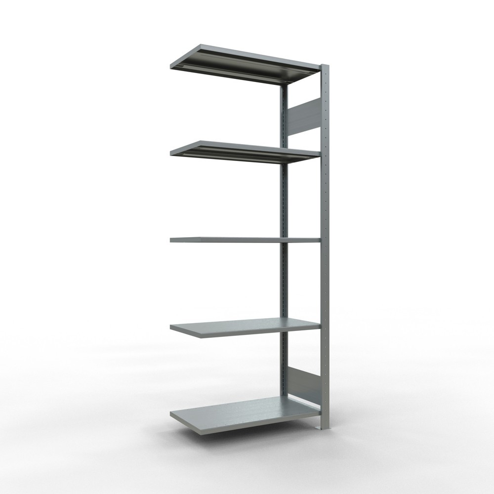 Imagen del producto: estantería de cargas pequeñas de montaje enchufable SCHULTE, módulo adicional, carga por estante 150 kg, galvanizado, alto H x An x F 2.000 x 750 x 400 mm