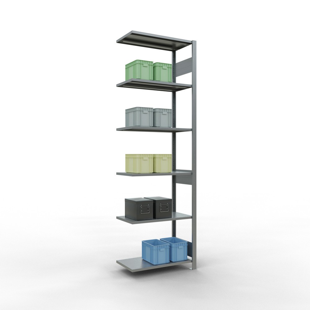 Número de imagen del producto 2: Estantería SCHULTE, módulo adicional, carga del estantería de cargas pequeñas 150 kg, galvanizado, alto H x An x F 2.500 x 750 x 400 mm