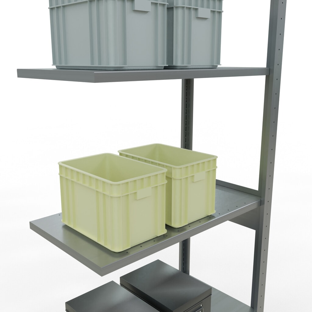 Estantería SCHULTE, módulo adicional, carga del estantería de cargas pequeñas 150 kg, galvanizado, alto H x An x F 2.500 x 750 x 400 mm Número de imagen del producto 3: Estantería SCHULTE, módulo adicional, carga del estantería de cargas pequeñas 150 kg, galvanizado, alto H x An x F 2.500 x 750 x 400 mm