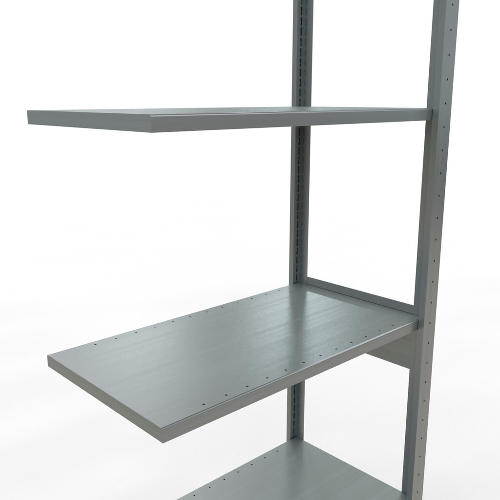 Estantería SCHULTE, módulo adicional, carga del estantería de cargas pequeñas 150 kg, galvanizado, alto H x An x F 2.500 x 750 x 400 mm Número de imagen del producto 4: Estantería SCHULTE, módulo adicional, carga del estantería de cargas pequeñas 150 kg, galvanizado, alto H x An x F 2.500 x 750 x 400 mm