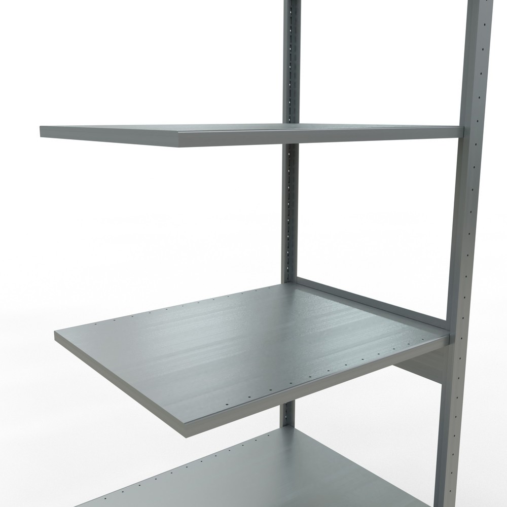 Número de imagen del producto 4: estantería de cargas pequeñas de montaje enchufable SCHULTE, módulo adicional, carga por estante 150 kg, galvanizado, alto H x An x F 2500 x 750 x 600 mm