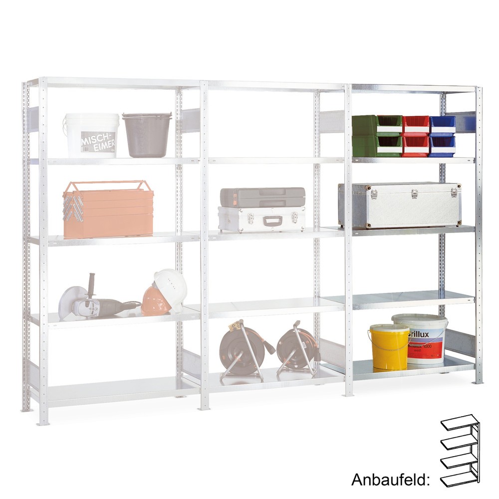 Imagen del producto: módulo adicional para estantería de cargas pequeñas de embalaje completo SCHULTE, carga por estante 100 kg, H x An x F 2.000 x 1.000 x 400 mm