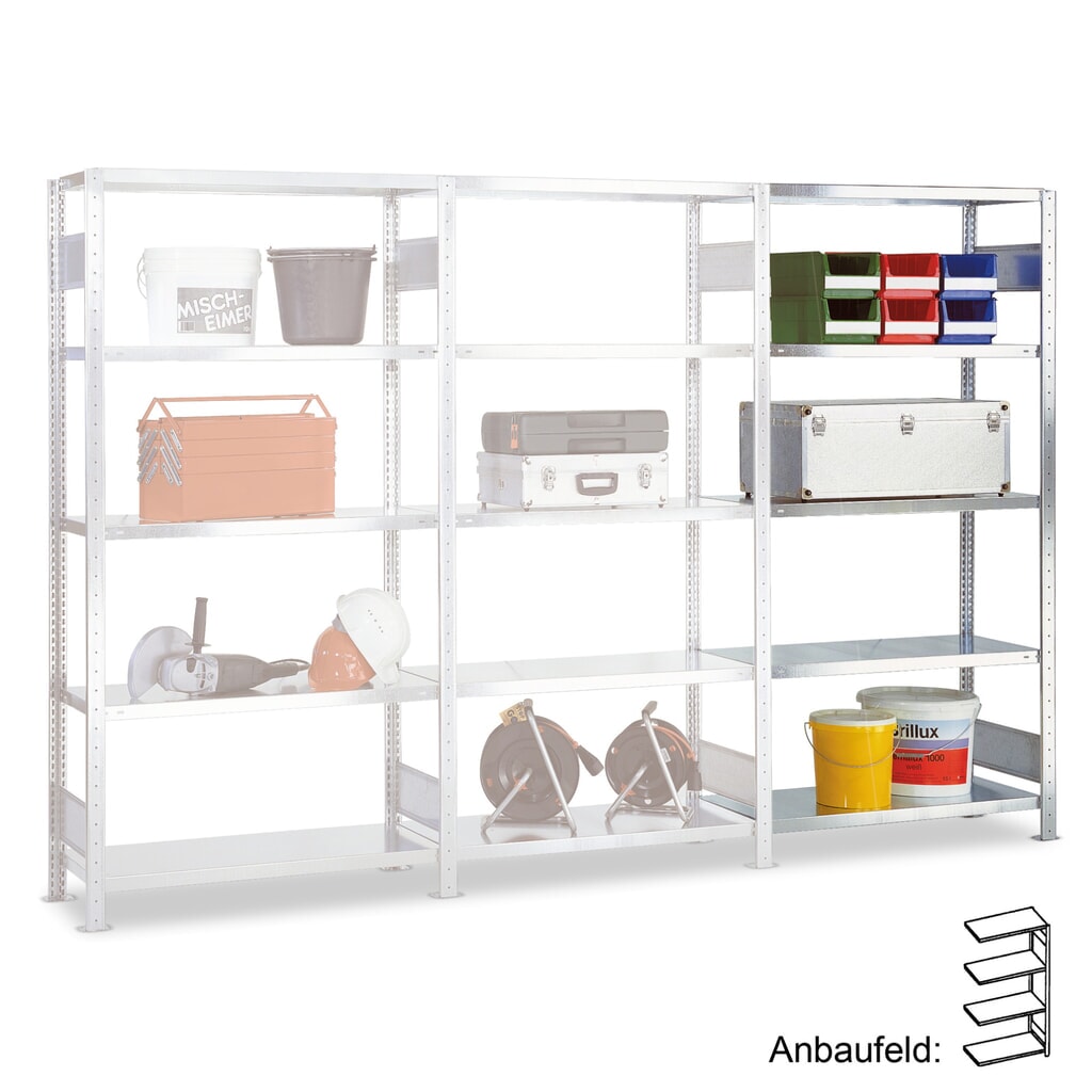 Imagen del producto: módulo adicional para estantería de cargas pequeñas de embalaje completo SCHULTE, carga por estante 100 kg, H x An x F 2.000 x 1.000 x 400 mm