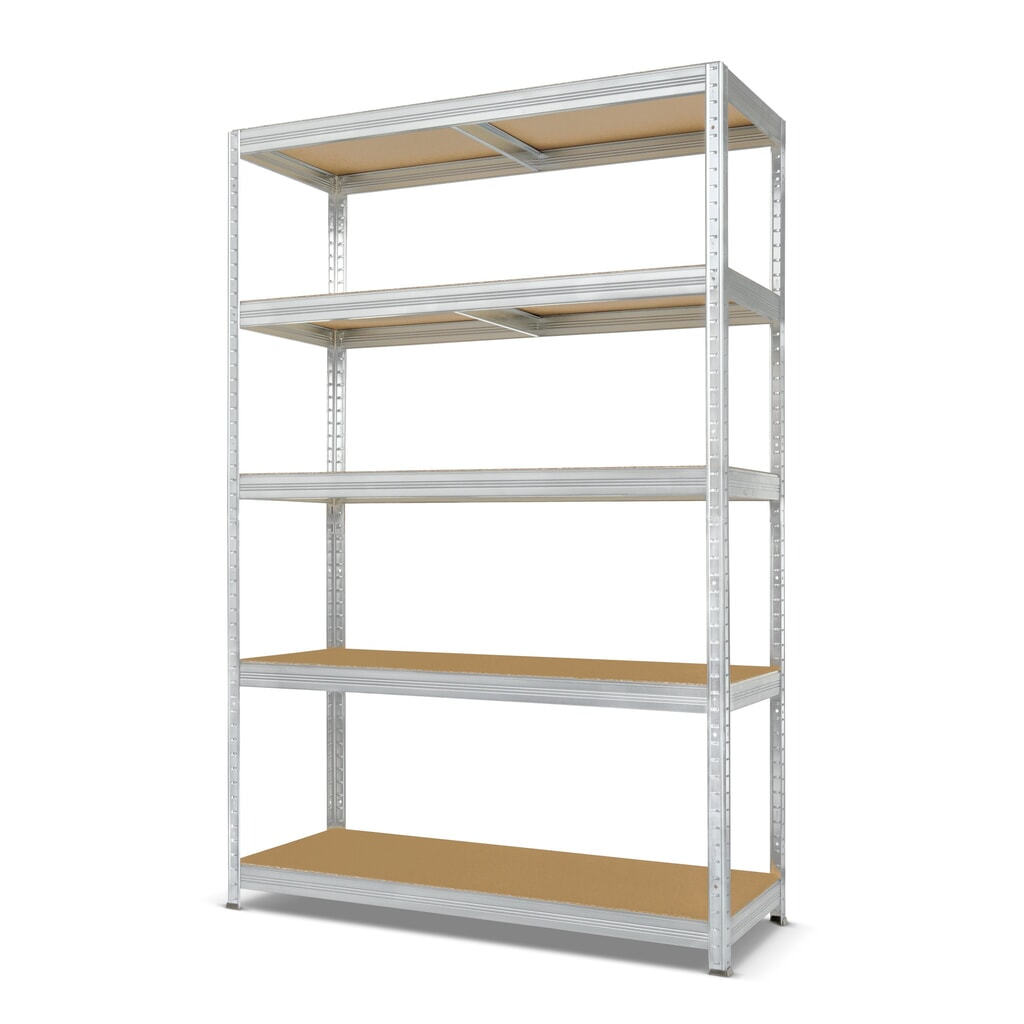 Estantería de cargas pequeñas Steinbock® tipo M galvanizada, carga por estante 150 kg, HxAxF 1.800 x 1.200 x 450 mm Imagen del producto: Estantería de cargas pequeñas Steinbock® tipo M galvanizada, carga por estante 150 kg, HxAxF 1.800 x 1.200 x 450 mm