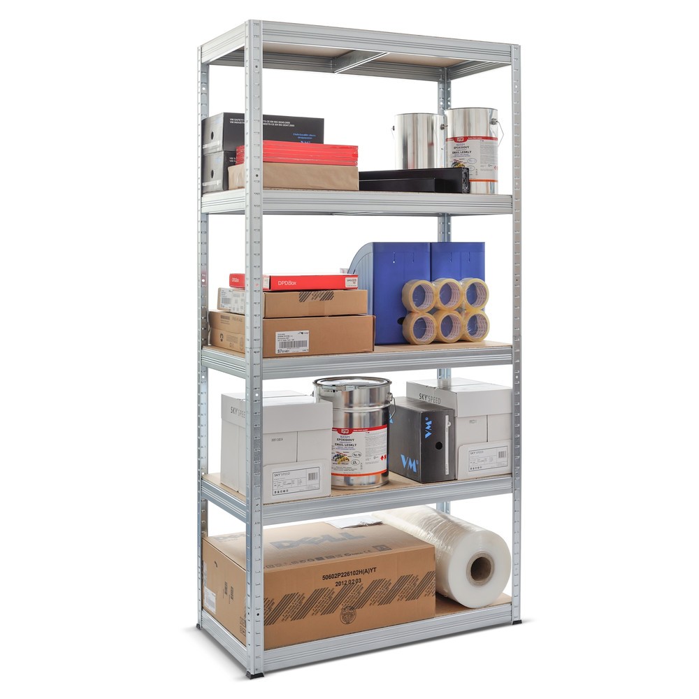 Número de imagen del producto 2: Estantería de cargas pequeñas Steinbock® tipo S galvanizada, carga por estante 150 kg, HxAxF 1.800 x 900 x 450 mm
